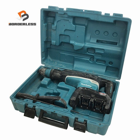 ☆比較的綺麗☆makita マキタ 80Vmax(40Vmax×2) 52mm 充電式ハンマドリル HR006GZK 本体＋ケース付 SDSマックス137530
