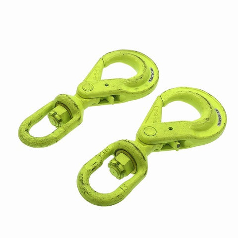 ☆美品2本セット☆MARTEC マーテック スイベルフック BKL-13-10 5.3ton ラッチロック ロッキングフック チェーンスリング用 吊り具117320 - 0