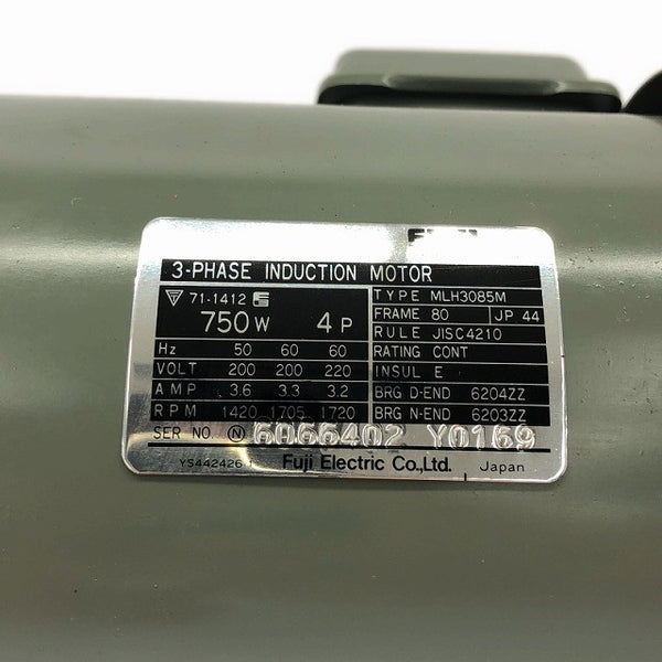 ☆長期保管品☆FUJI ELECTRIC 富士電機 三相200V 低圧三相インダクションモータ かご形誘導電動機 MLH3085M134679 - 6