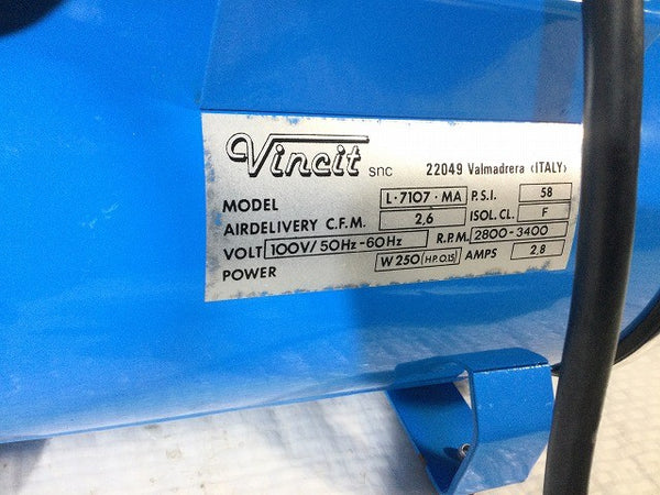 ☆比較的綺麗☆TASCO タスコ BRICOLAIR 100V オイルレス エアコンプレッサー L-7107-MA ホース＋ガン複数付 ミニコンプレッサー130004 - 9