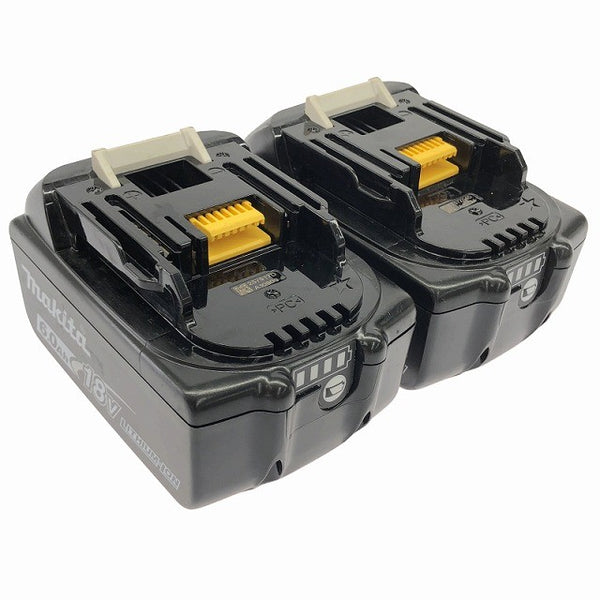 ☆中古美品2点☆makita マキタ 18V 6.0Ah 純正 リチウムイオンバッテリー BL1860B 残量表示付 リチウムイオン電池 蓄電池 充電池136882 - 5