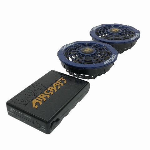 ☆中古品☆BURTLE バートル 12V エアークラフト専用バッテリー AC230 黒 ファンユニット付 空調作業服用 京セラ118037 - 0