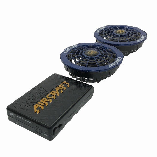 ☆中古品☆BURTLE バートル 12V エアークラフト専用バッテリー AC230 黒 ファンユニット付 空調作業服用 京セラ118037 - 2