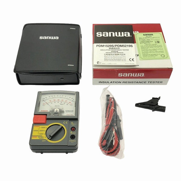 ☆未使用品☆sanwa 三和電気計器株式会社 絶縁抵抗計 PDM5219S ケース付 定格電圧3レンジ式 測定器 アナログ115152 - 3