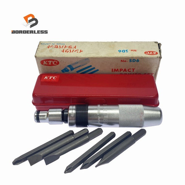 ☆中古比較的綺麗☆KTC 京都機械工具 インパクトドライバセット SD6 ビット6本付 手動式 インパクトドライバーセット131931 - 1