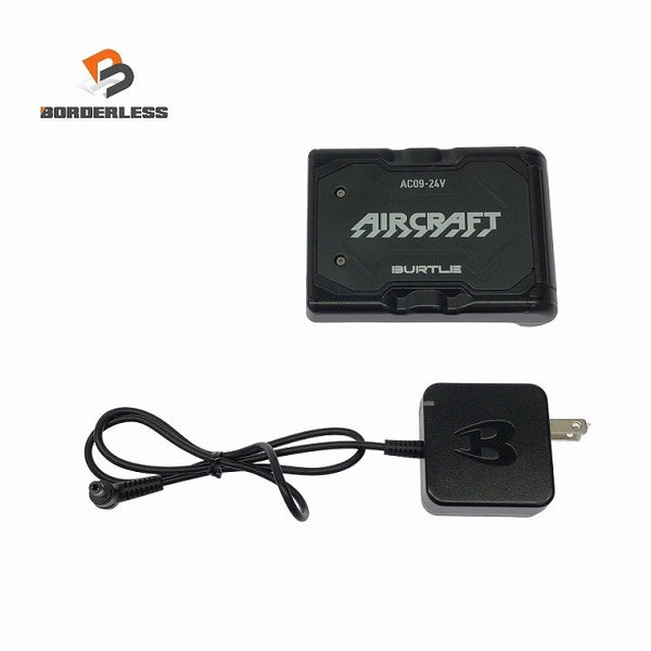 ☆美品☆BURTLE バートル 24V エアークラフト用バッテリー AC09 ACアダプタ付 空調作業服用 暑さ対策 2025年モデル118758 - 1