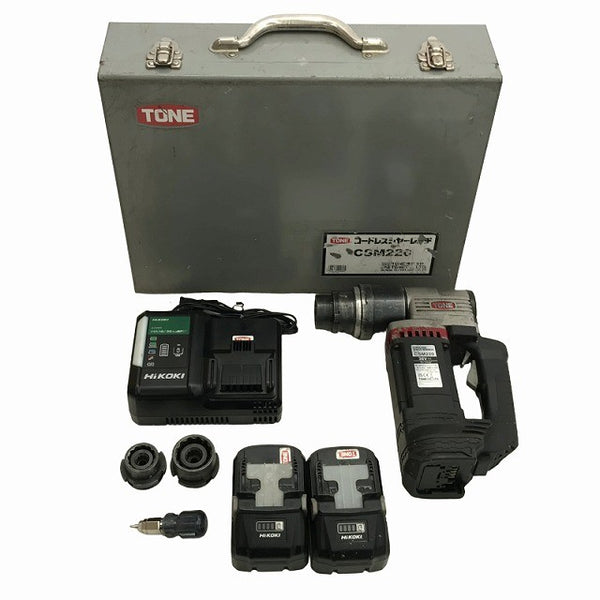 ☆中古品☆TONE トネ 36V コードレスシャーレンチ CSM220 マルチボルトバッテリー2個(BSL36B18)充電器 ケース付 充電式シャーレンチ137015 - 3