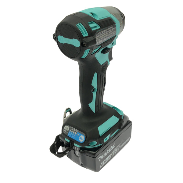 ☆未使用 限定色☆makita マキタ 18V 充電式インパクトドライバー TD173DGXTB ターコイズブルー バッテリ2個(6.0Ah) 充電器 ケース134874 - 6