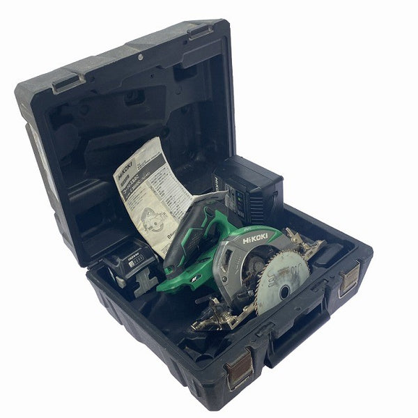 ☆中古品☆ HIKOKI ハイコーキ 36V 147mm コードレス丸のこ C3605DC 本体+マルチボルトバッテリー1個(2.5Ah)+充電器+ケース130915 - 2