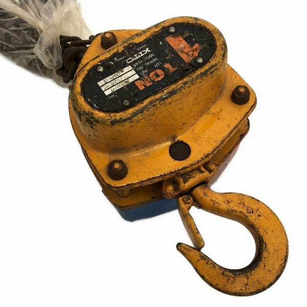 ☆中古品2個セット☆KITO キトー チェーンブロック M3形 CB010 荷重1.0ton/1ton 揚程2.5m 手動式 チェンブロック 吊り具 荷揚げ機135611 - 7