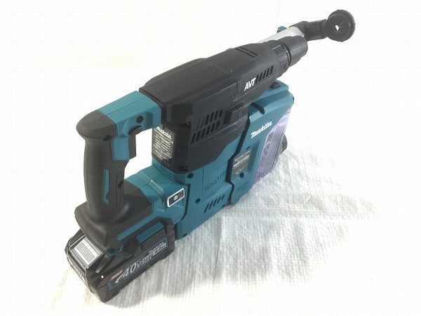☆未使用品☆makita マキタ 40Vmax 充電式ハンマドリル HR008GRMXV バッテリ2個(4.0Ah) 充電器 集じんシステム ケース付125355 - 6