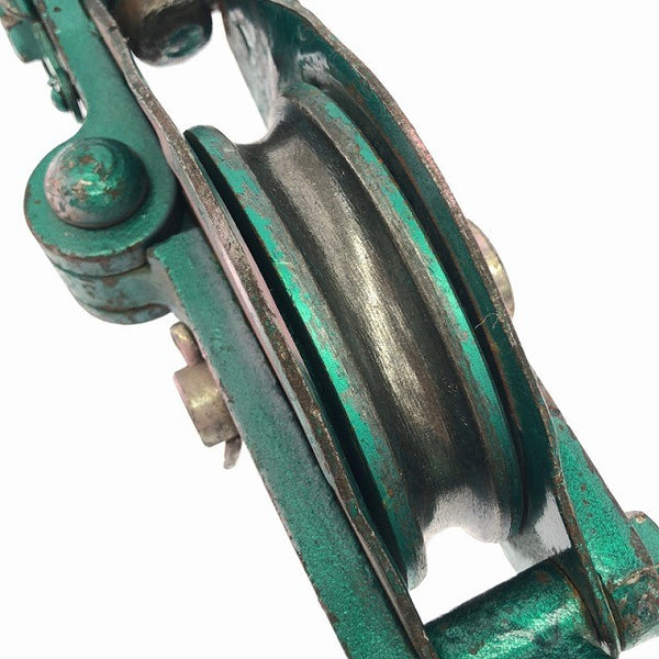 ☆中古品☆HHH スリーエッチ 強力型滑車 一車 スナッチフック型 100mm 1ton/1トン 吊り滑車 荷物吊り上げ 吊り具 荷揚げ135296 - 9
