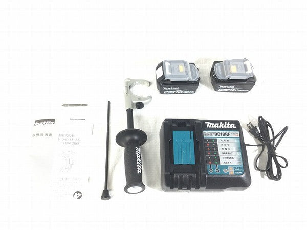 ☆未使用品 makita マキタ 18V 充電式震動ドライバドリル HP486DRGX 青 バッテリ2個(6.0Ah) 充電器 ケース付 振動ドライバドリル137623 - 9