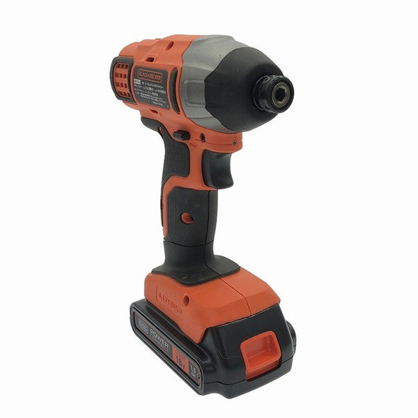 ☆美品☆B＆D BLACK+DECER ブラック＆デッカー 18V コードレスインパクトドライバー BPCI18 バッテリ2個 充電器 ケース117663 - 5