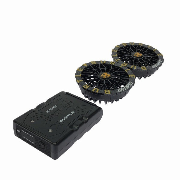 ☆未使用品セット☆BURTLE バートル 30V エアークラフト専用バッテリー AC10 マーリン ファンユニット AC10-2 メタリックゴールド131649 - 2