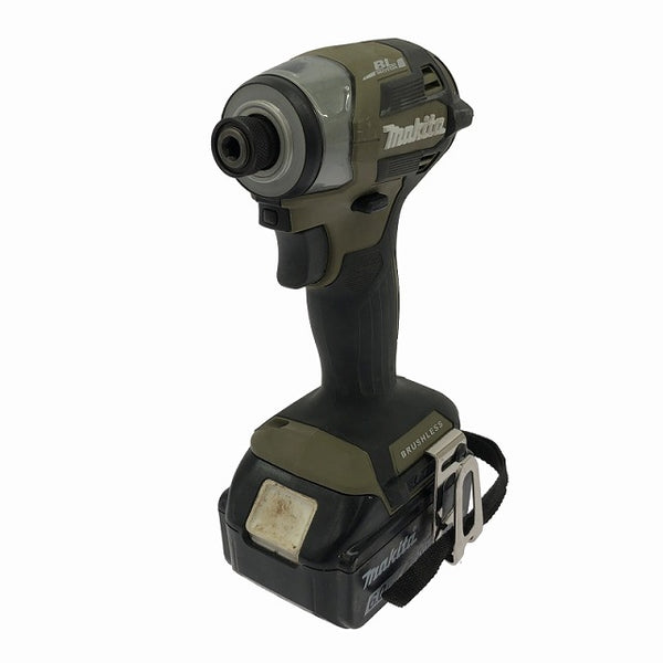 ☆中古美品☆makita マキタ 18V 充電式インパクトドライバー TD173DRGXO バッテリー2個(18V 6.0Ah)充電器 ケース付 締付け113727 - 4