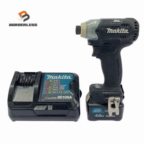 ☆美品☆makita マキタ 10.8V 充電式インパクトドライバ TD111D バッテリー(10.8V 4.0Ah) 充電器付き 電動工具130263