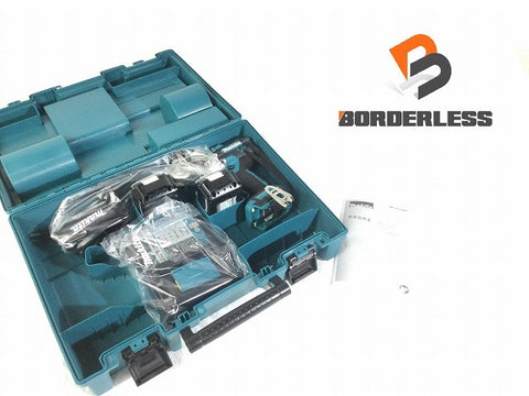 ☆未使用品 makita マキタ 18V 充電式震動ドライバドリル HP486DRGX 青 バッテリ2個(6.0Ah) 充電器 ケース付 振動ドライバドリル137623 - 0