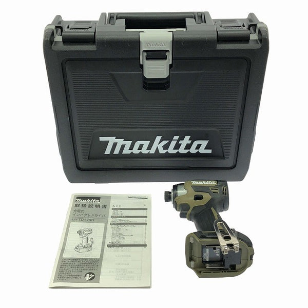 ☆未使用品☆ makita マキタ 18V 充電式インパクトドライバ TD173DZK オリーブ 本体+説明書+ケース117686 - 3