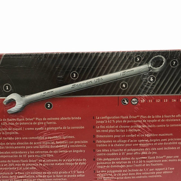 ☆未使用品☆SNAP-ON スナップオン コンビネーションレンチセット SOEXM707 フランクドライブプラス 7pc/ピース136208 - 10