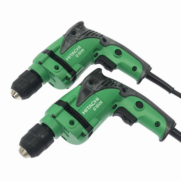 ☆極美品2点セット☆HITACHI 日立工機 100V 10mm 変速ドリル D10VH×2 キーレスチャック付 電動工具122431 - 4