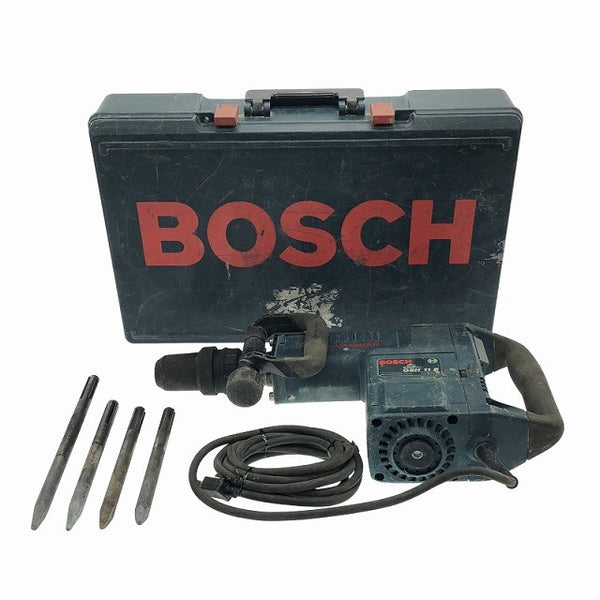 ☆中古品☆BOSCH ボッシュ 100V 破つりハンマー GSH11E ケース付き 破壊 粉砕 ハツリ 斫り チッパー おまけ付き119501 - 3