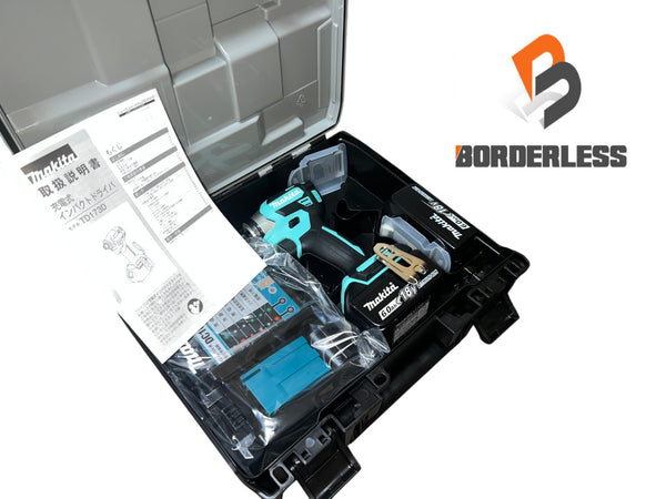 ☆未使用 限定色☆makita マキタ 18V 充電式インパクトドライバ TD173DGXTB ターコイズブルー バッテリ2個(6.0Ah) 充電器 ケース付134706 - 2