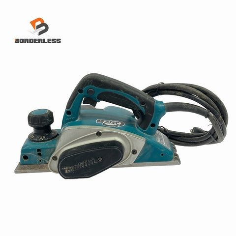☆中古品☆makita マキタ 100V 82mm 電気カンナ KP0800A コード式 電動かんな 切削加工 木材加工 電動工具124681