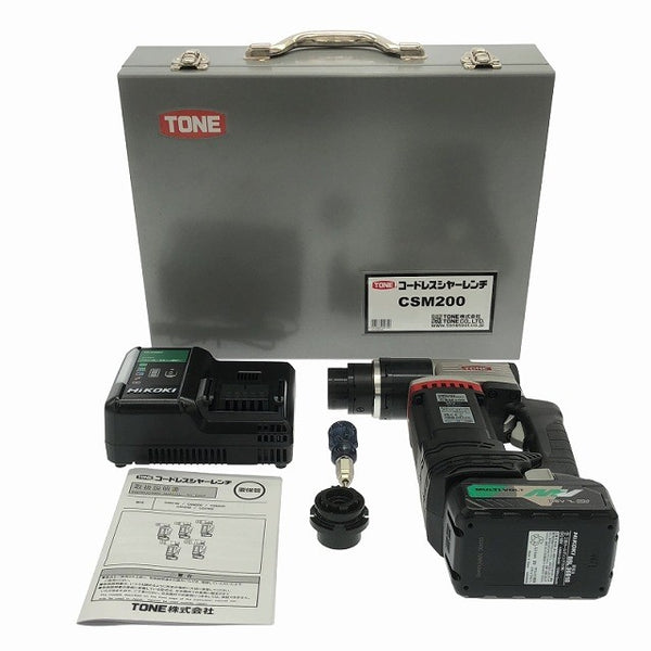 ☆未使用品☆TONE トネ コードレスシャーレンチ CSM200 バッテリ1個(BSL36B18) 充電器 付属品付き M16・M20・M22 116246 - 3