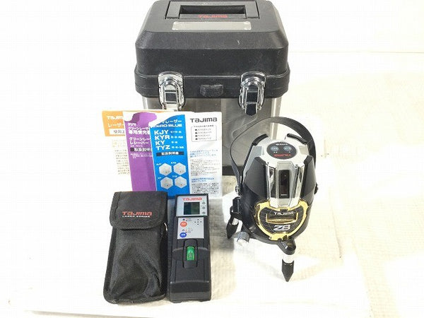 ☆中古品☆Tajima タジマ ZERO BLUE ブルーグリーンレーザー墨出し器 ZEROB-KJY 受光器 RCV-G 三脚付き130207 - 4