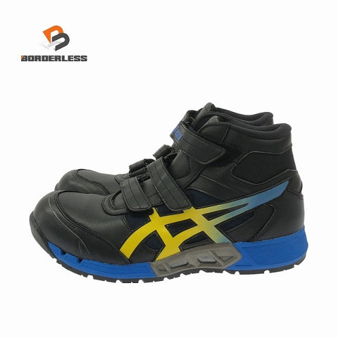 ☆箱なし未使用品☆ASICS アシックス 安全靴 WIN JOB CP308 AC 1271A055 ブラック×ヴァイブラントイエロー 26.5cm125807