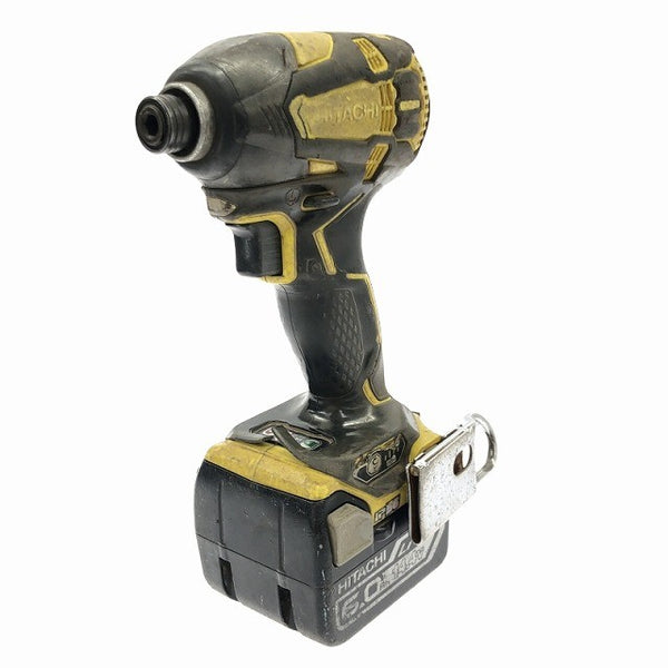 ☆中古品☆HITACHI 日立工機 14.4V コードレスインパクトドライバー WH14DDL2 バッテリー2個(14.4V 6.0Ah)充電器 ケース付 - 4