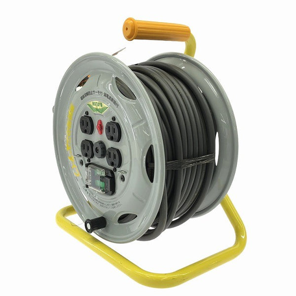 ☆中古美品☆HATAYA ハタヤ 100V 30m 業務用戦力リール BM-30K 漏電遮断器付 屋内用 電工ドラム コードリール 延長コード138483 - 3