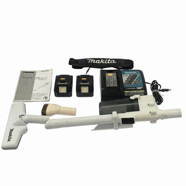 ☆中古品☆makita マキタ 18V 充電式クリーナー CL281FD 白 バッテリー2個(4.0Ah) 充電器付 コードレス 掃除機135173 - 9