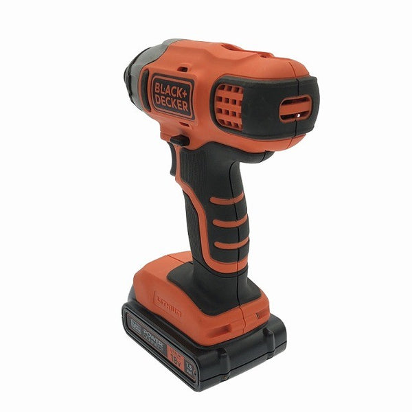 ☆美品☆B＆D BLACK+DECER ブラック＆デッカー 18V コードレスインパクトドライバー BPCI18 バッテリ2個 充電器 ケース117663 - 7