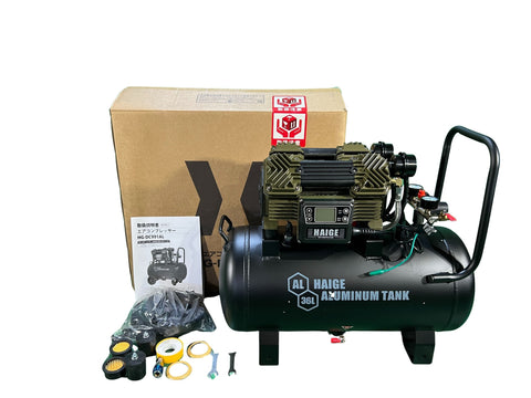 ☆未使用品☆HAIGE ハイガー 一般圧/常圧 エアコンプレッサー HG-DC991AL 100V 36L エアーコンプレッサー エア工具132295