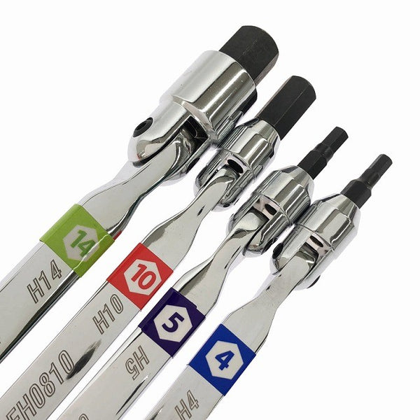 ☆送料無料 未使用品☆Pro-Auto SEK スエカゲツール 4本組ダブルフレックスヘキサゴンレンチ DFH-4S 六角レンチ136623 - 6