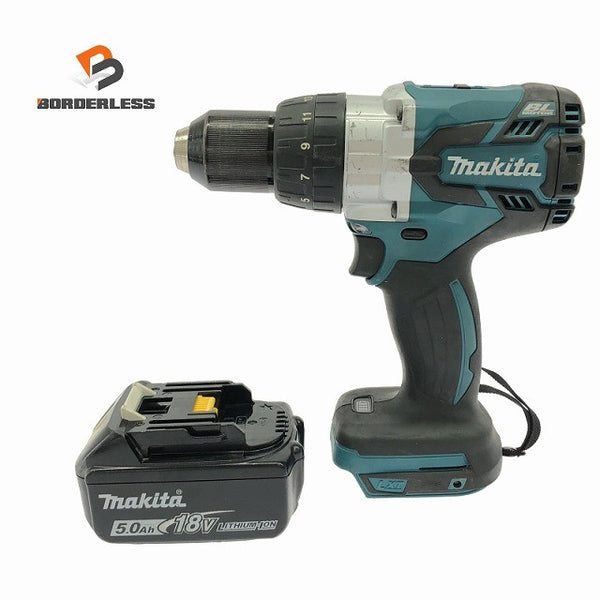 ☆中古品☆ makita マキタ 18V 充電式ドライバドリル DF481D 青/ブルー 本体+バッテリー1個(5.0Ah)133989 - 1