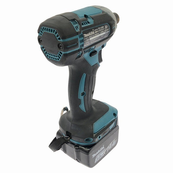 ☆比較的綺麗☆makita マキタ 14.4V 充電式インパクトドライバー TD138DRFX バッテリ2個(14.4V3.0Ah) 充電器 ケース付 コードレス134982 - 6