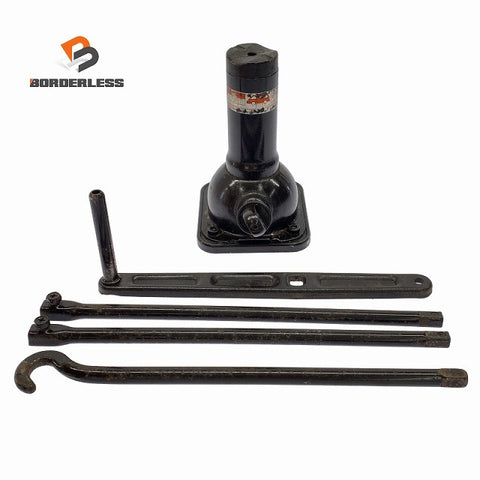 ☆中古品☆TOYOTA トヨタ 1.5t/1500kg ダルマジャッキ フック ハンドル 延長棒2本 付き 油圧式ボトルジャッキ 油圧ジャッキ131133
