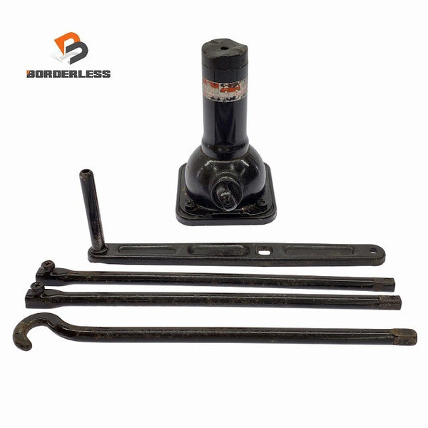☆中古品☆TOYOTA トヨタ 1.5t/1500kg ダルマジャッキ フック ハンドル 延長棒2本 付き 油圧式ボトルジャッキ 油圧ジャッキ131133 - 1