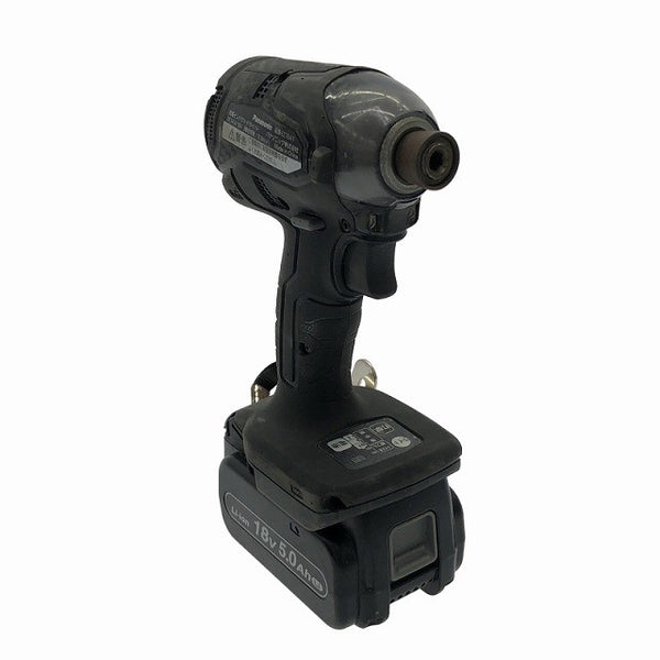 ☆中古品☆Panasonic パナソニック 14.4V/18V 充電インパクトドライバー EZ76A1LJ2G-B 黒 バッテリ2個(18V5.0Ah) 充電器 ケース - 5