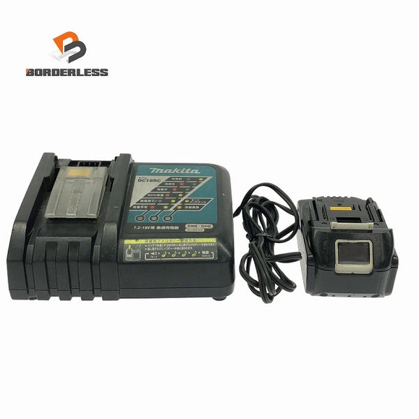 ☆中古品セット☆makita マキタ 18V 6.0Ah 純正 リチウムイオンバッテリー BL1860B  急速充電器 DC18RC リチウムイオン電池137761 - 1