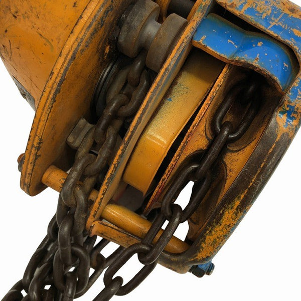 ☆中古品2個セット☆KITO キトー チェーンブロック CB010 M3形 荷重1.0ton/1ton 揚程2.5m 手動式 チェンブロック 吊り具 荷揚げ136175 - 9