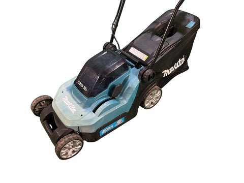 ☆中古品☆makita マキタ 18V×2＝36V 充電式芝刈機 MLM382D 本体＋カギ付 刈込幅380mm コードレス 芝刈り機 ガーデニング126117 - 0
