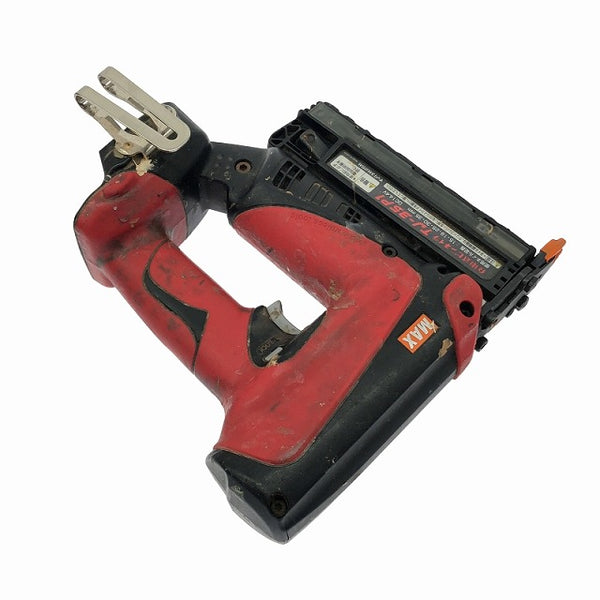 ☆中古品☆MAX マックス 14.4V 充電式ピンネイラ TJ-35P1 赤/レッド 本体+バッテリー2個(3.0Ah)+充電器113891 - 4