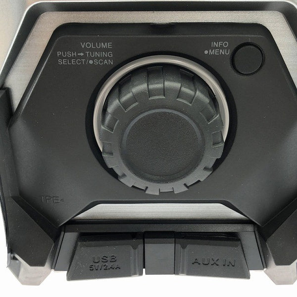 ☆中古美品☆makita マキタ 40Vmax 充電式ラジオ MR002G 黒 本体＋ACアダプタ付 Bluetooth対応 コードレス 現場ラジオ 作業ラジオ130907 - 6