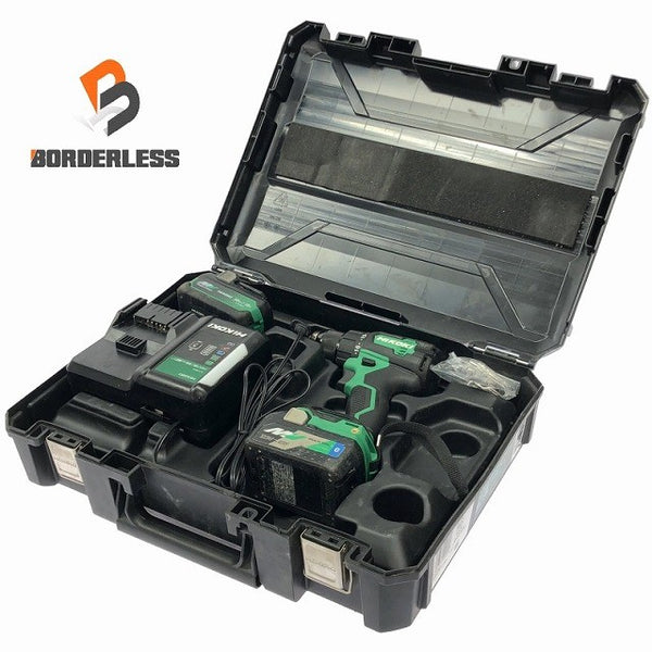 ☆中古品☆ HIKOKI ハイコーキ 36V 13mm コードレス振動ドライバドリル DV18DE 本体+バッテリー2個+充電器+ケース 116482 - 1