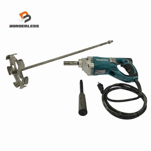 ☆中古品☆ makita マキタ 100V カクハン機 UT1305 青/ブルー 本体+シャフト＋パドル135414