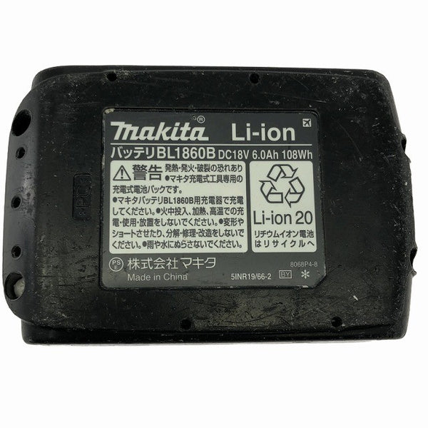 ☆中古品☆makita マキタ 18V 6.0Ah 純正 リチウムイオンバッテリー BL1860B 残量表示付 雪マーク リチウムイオン電池137161 - 10
